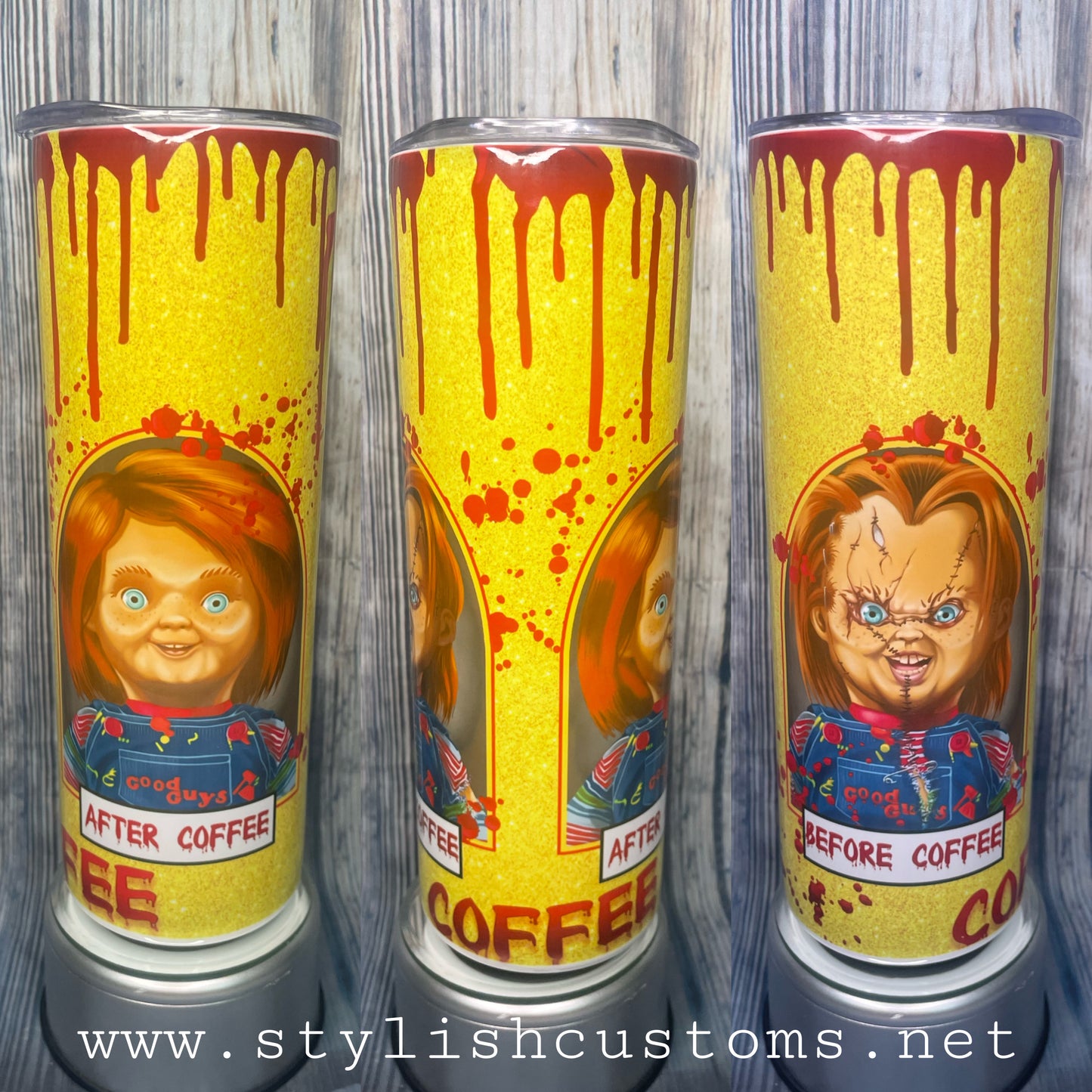 After & before coffee Chucky