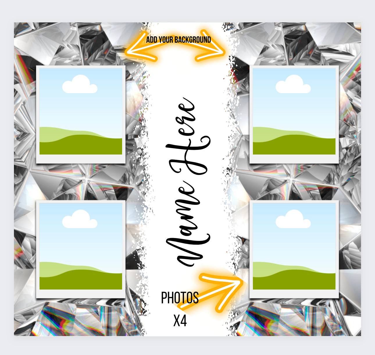 Personalizado con 4 fotos y Nombre