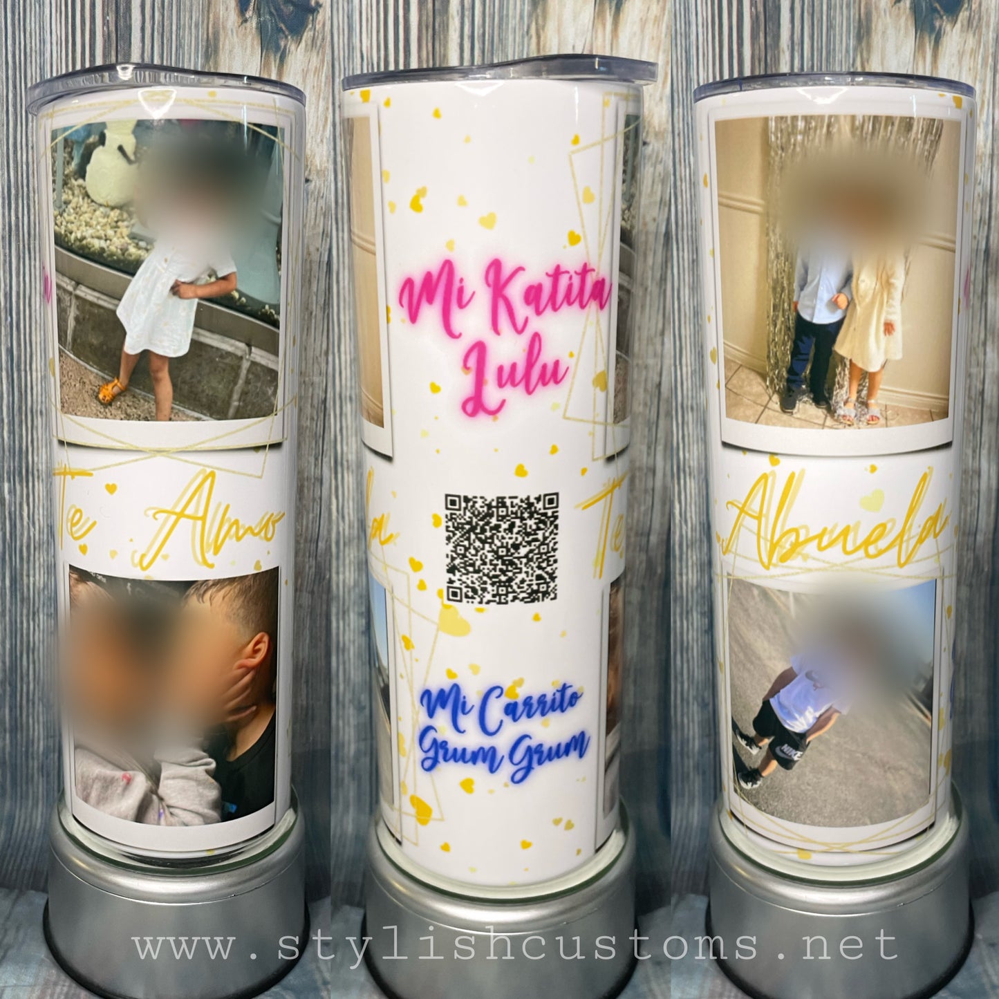 Personalizado con 4 fotos y Nombre