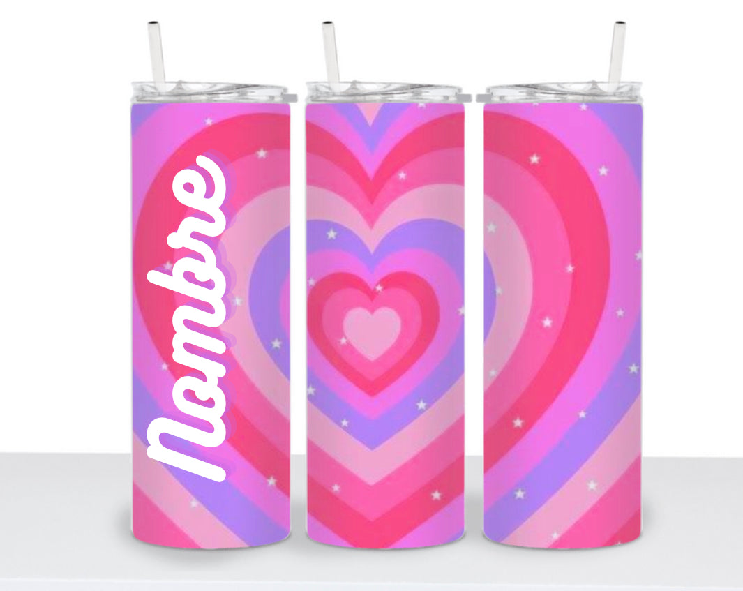 Cute Hearts 20oz Insulado “Skinny Tumbler”