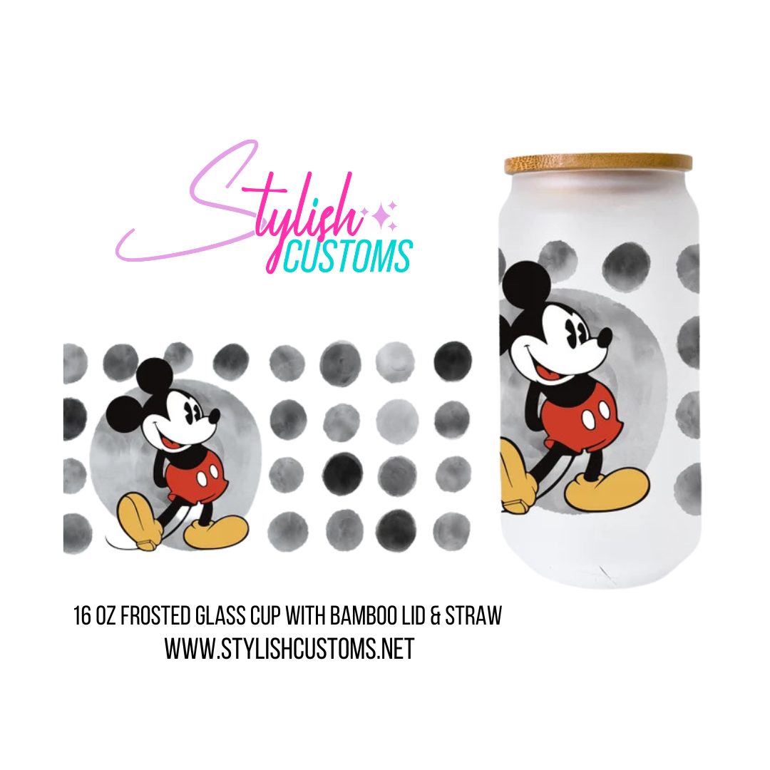 Mickey Mouse 16oz Glass Cup