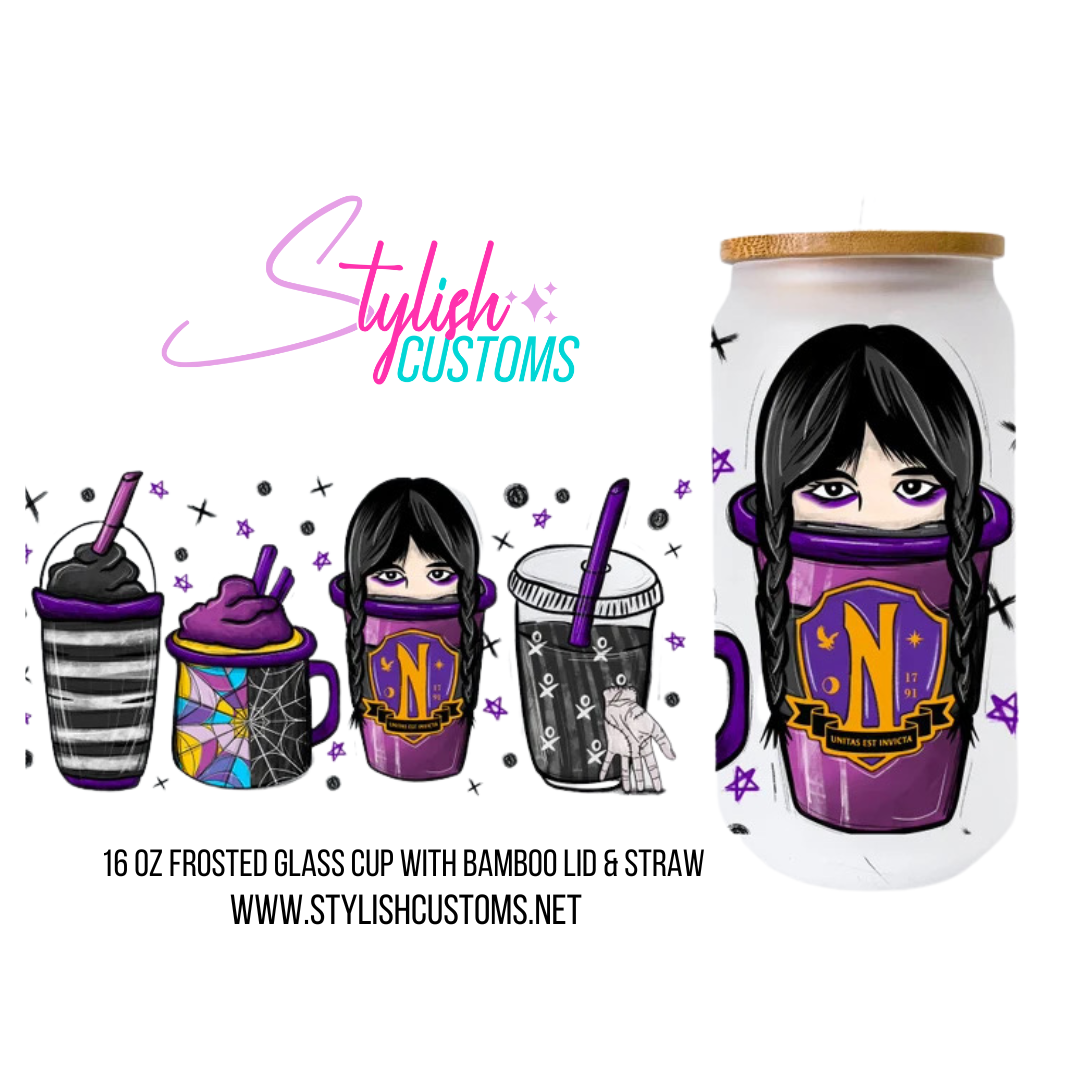 Merlina Wednesday Ice Coffee16oz Cup