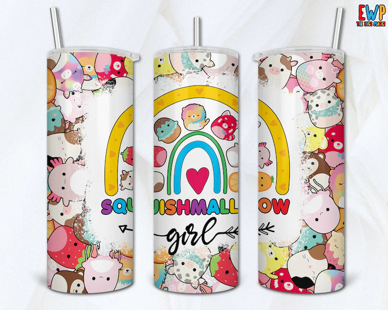 Squishmallow 20oz skinny tumbler “insulado”