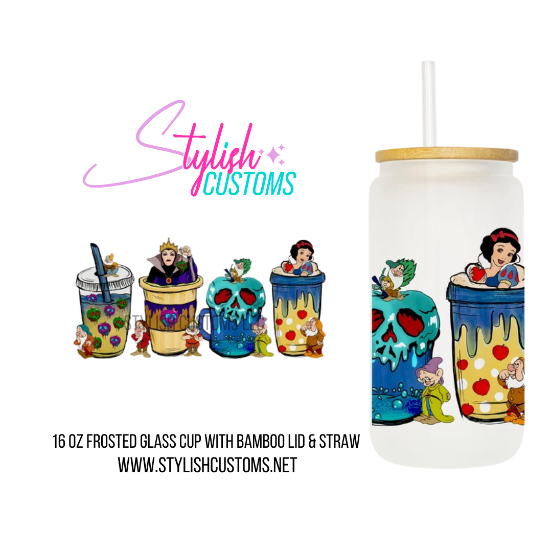 Villains poison coffee 16oz Frosted Glass