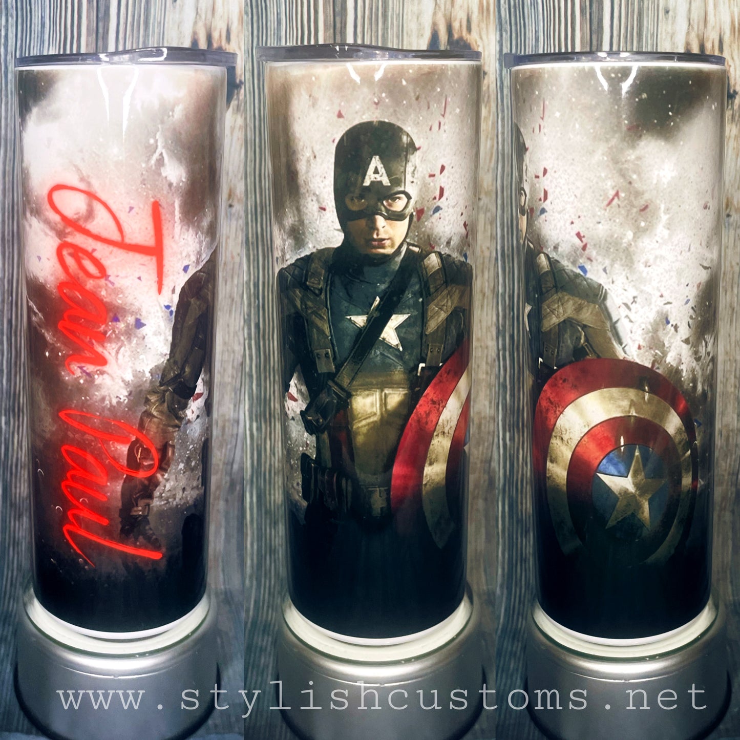 Capitan America 20oz Insulado “Skinny Tumbler”