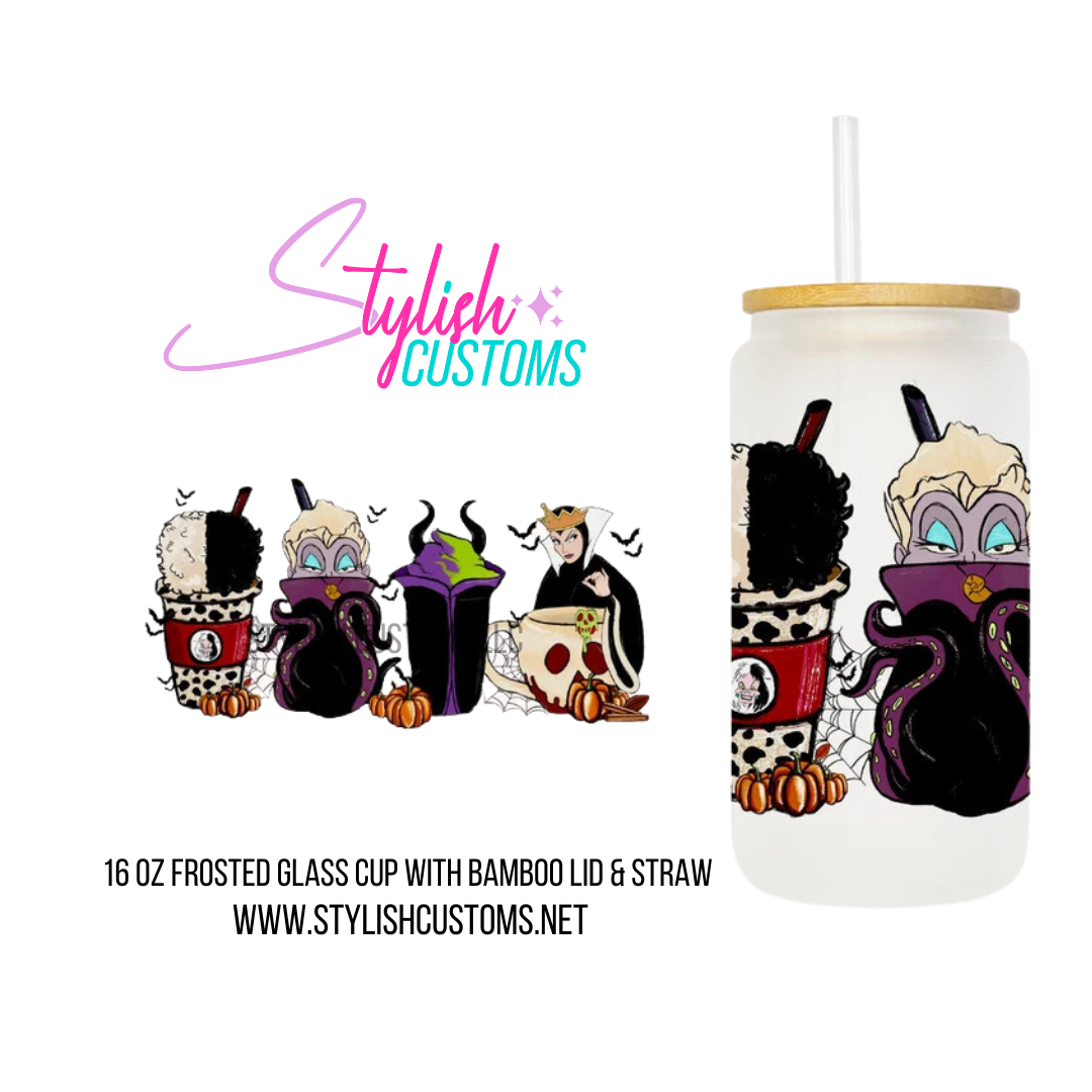 Villanas Coffee 16oz Frosted Glass